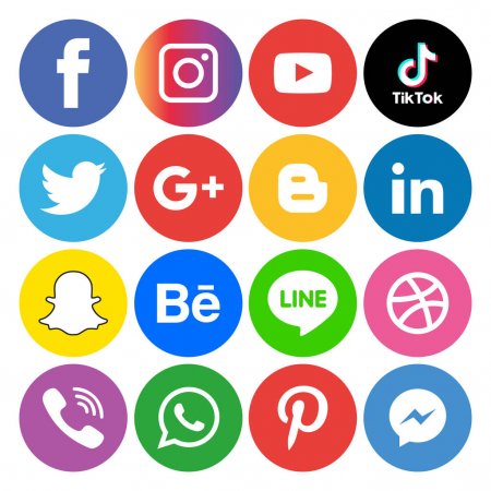 social media icons. Protect home and family by assessing social media posts